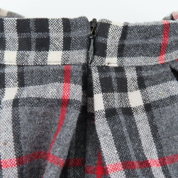 Monnalisa Italy Girls 4 Wool Blend Black Red Pleated Hem Lace Trim Tulle Skirt - Picture 6 of 14